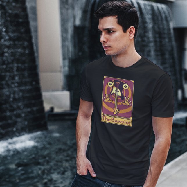 Pixel Tarot Card Guitar T Shirt (Skapare uppladdad)