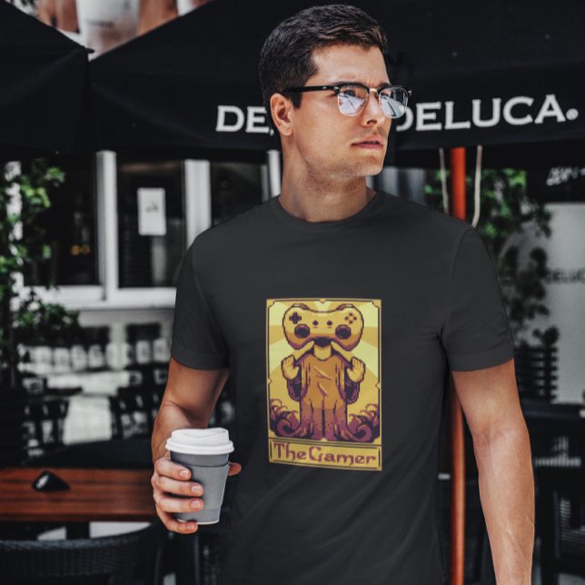 Pixel Tarot Card Joystick Gamer T Shirt (Skapare uppladdad)