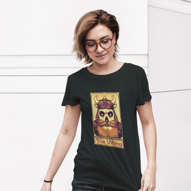 Pixel Tarot Card Viking T Shirt (Skapare uppladdad)