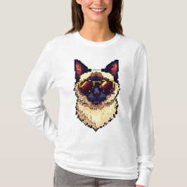 Pixel Tassar i den siamesiska katten T Shirt