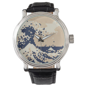 Pixel Tsunami 8-bitars Pixel Art Armbandsur