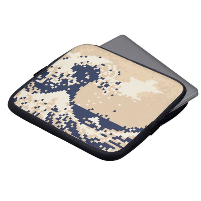 Pixel Tsunami 8-bitars Pixel Art Laptop Fodral (Framsida topp)