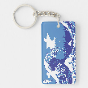 Pixel Tsunami Blue 8-bitars Pixel Art
