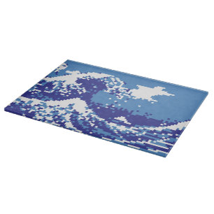 Pixel Tsunami Blue 8-bitars Pixel Art