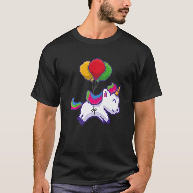 Pixel Unicorn T Shirt (Framsida)