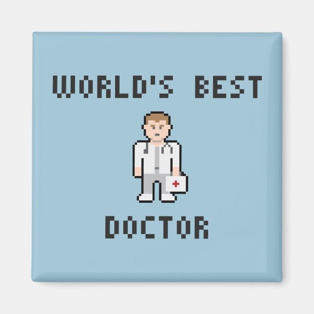 Pixel World's Best Doktor Magnet (Framsidan)