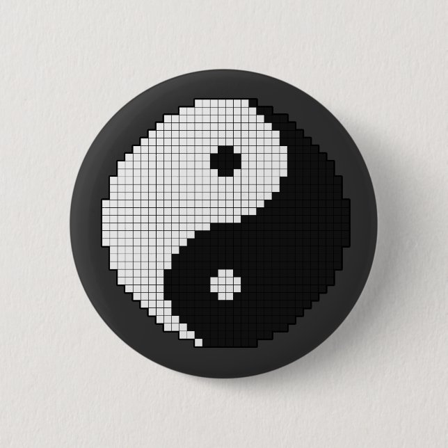 Pixel Yinyang-knapp Knapp (Framsida)