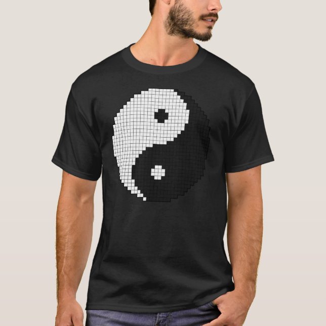 Pixel Yinyang Shirt T Shirt (Framsida)