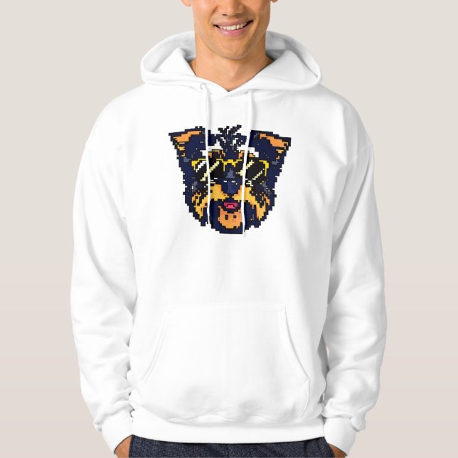 Pixel Yorkie Delight Hoodie (Framsida)