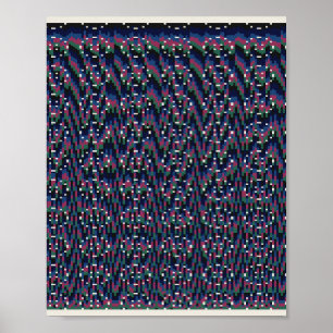  Pixelart Blommönster  Poster