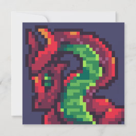 Pixelart, Pixel Art, dragon Inbjudningar