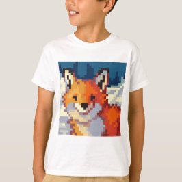 Pixelart, Pixel Art, Fox, vos T Shirt