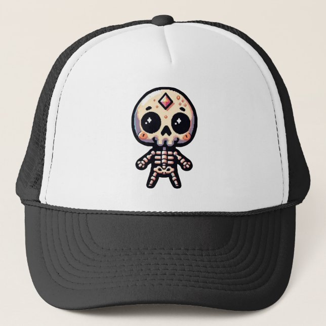 Pixelart Skeleton Keps (Framsida)