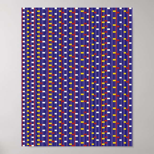 Pixelartad matematisk mönster  poster (Framsidan)