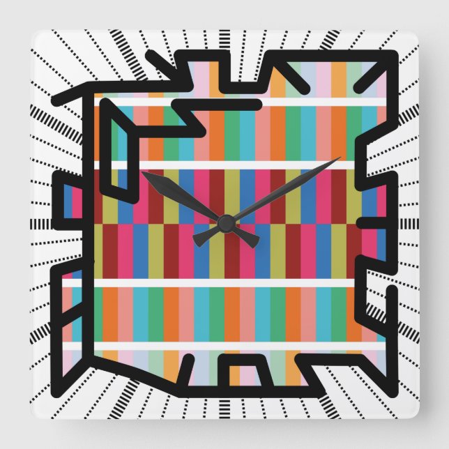 PIXELAT-kedjade tal av Masanser Fyrkantig Klocka (Framsida)