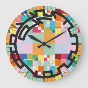 PIXELAT-kedjade tal av Masanser Stor Klocka