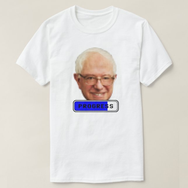 Pixelated Bernie Sanders - PROGRESS T-shirt (Design framsida)