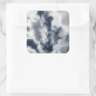 Pixelated Cloud Sticker Fyrkantigt Klistermärke