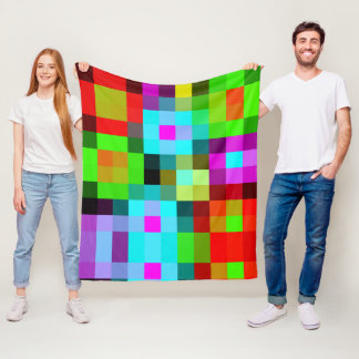 Pixelated Fleece Blanket