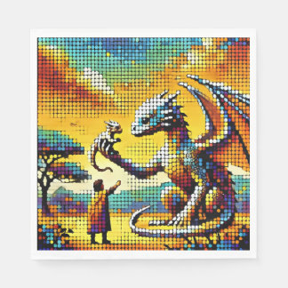 pixelated image of a dragon trainer pappersservett