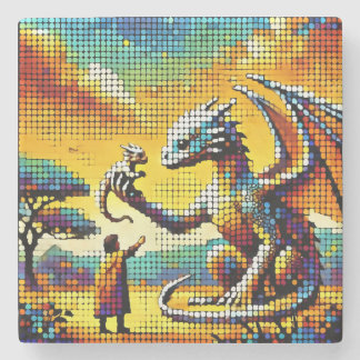 pixelated image of a dragon trainer stenunderlägg