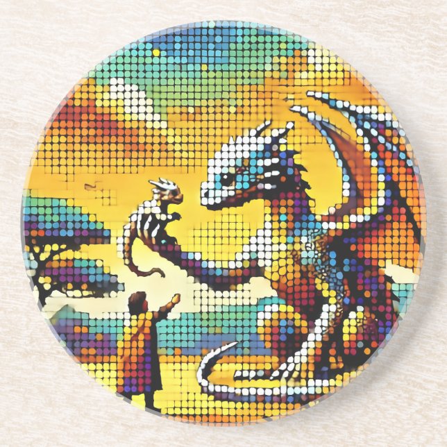 pixelated image of a dragon trainer underlägg (Framsidan)