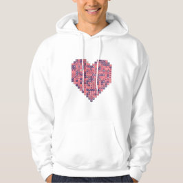 Pixelated Kärlek Hoodie