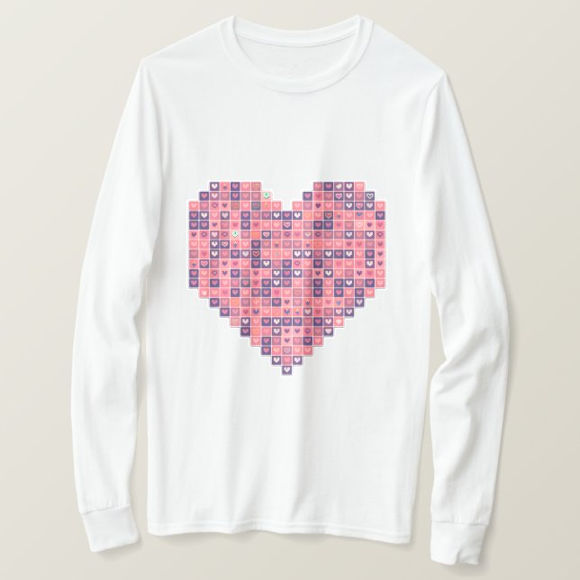 Pixelated Kärlek T Shirt (Design framsida)