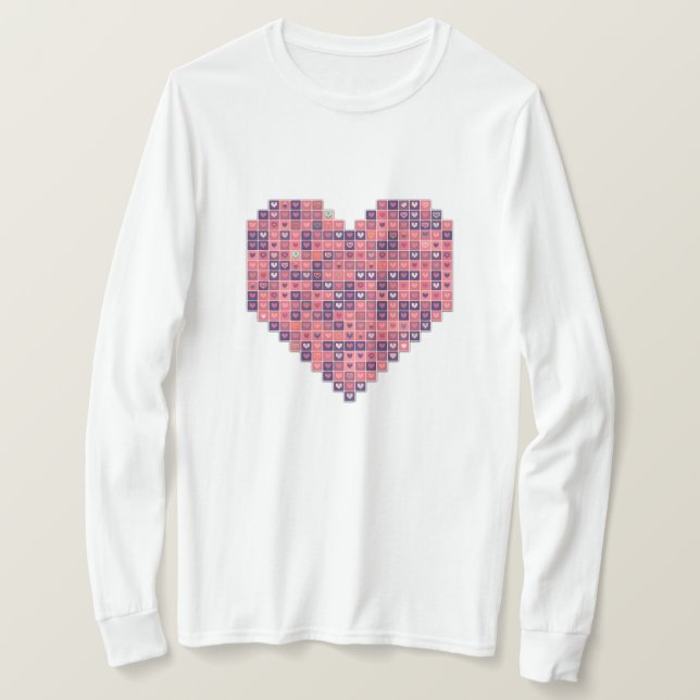 Pixelated Kärlek T Shirt (Design framsida)