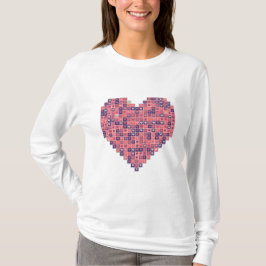 Pixelated Kärlek T Shirt