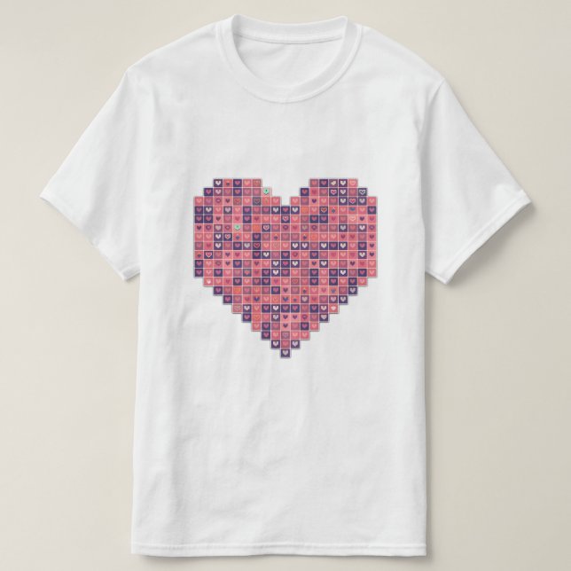 Pixelated Kärlek T Shirt (Design framsida)