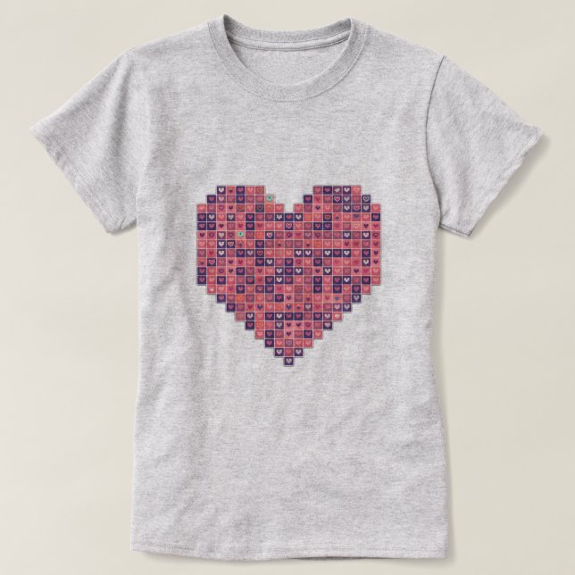 Pixelated Kärlek T Shirt (Design framsida)