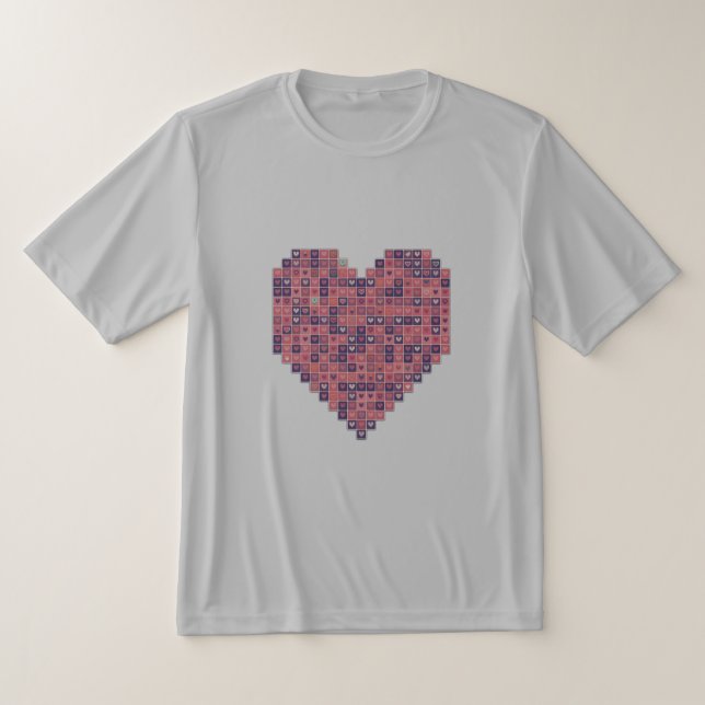 Pixelated Kärlek T Shirt (Laydown)