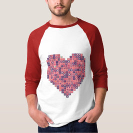 Pixelated Kärlek T Shirt