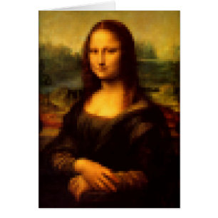 Pixelated Mona Lisa Hälsningskort