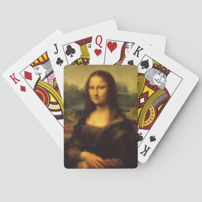 Pixelated Mona Lisa Spel Kort (Baksidan)