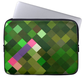 Pixelated Mönster - Grönt Laptop Fodral