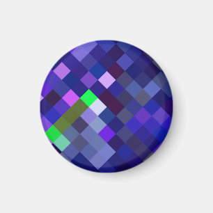 Pixelated Mönster - Indigo Magnet