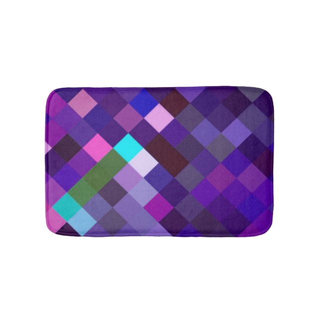 Pixelated Pattern - Purple Badrumsmatta (Framsidan)