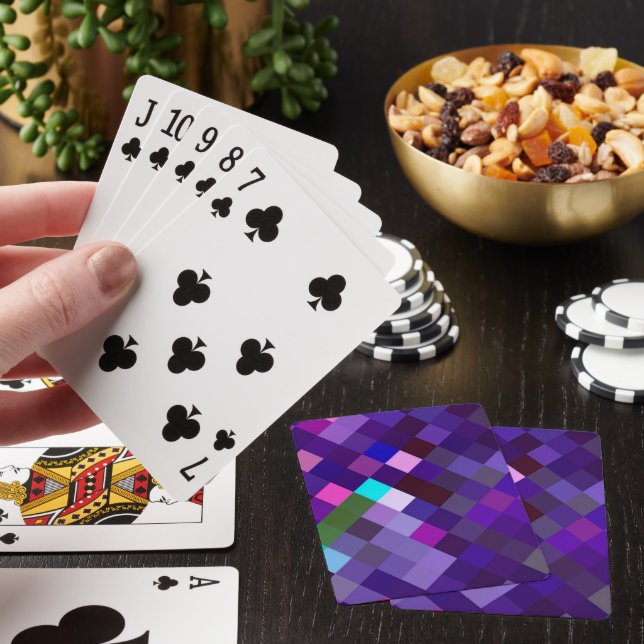 Pixelated Pattern - Purple Casinokort (På plats)