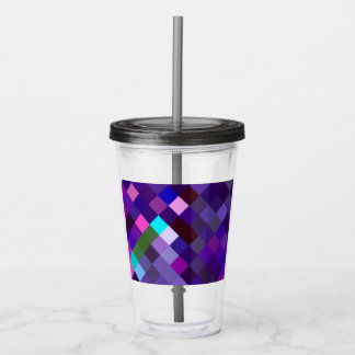 Pixelated Pattern - Purple Take Away Mugg