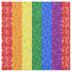 Pixelated pride tyg