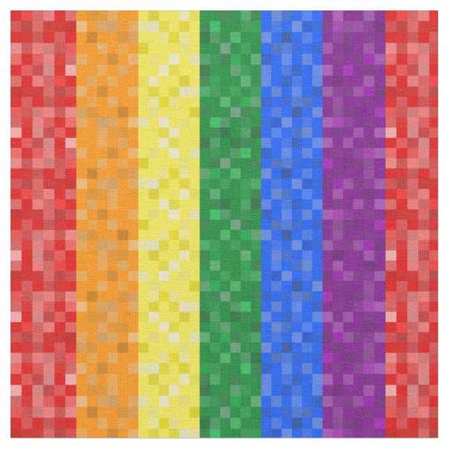 Pixelated pride tyg (Närbild)