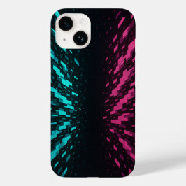 Pixelated Reality iphone case - Neon Cyber Art