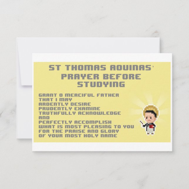 Pixelated Thomas Prayer Card Kort (Framsida)