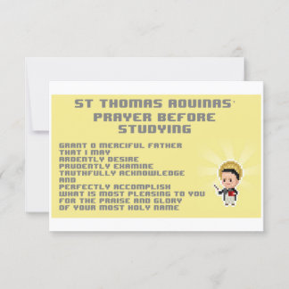Pixelated Thomas Prayer Card Kort