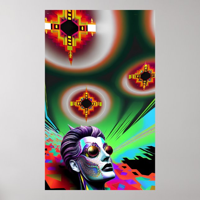 Pixelationer av psykisk patient - Ken Gage Art Poster (Framsidan)