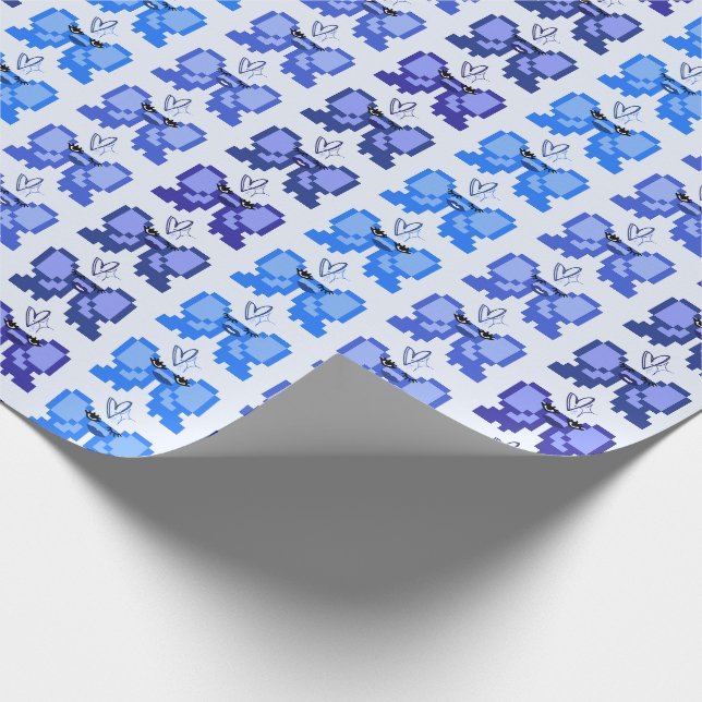 Pixelbåge i höga klackar Mönster Presentpapper (Hörn)