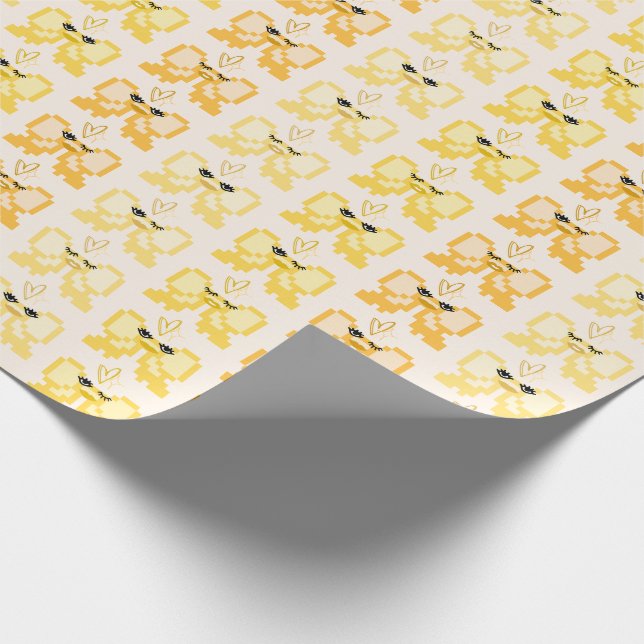 Pixelbåge i höga klackar Mönster Presentpapper (Hörn)