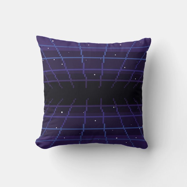 pixelbilder av 80s Retro-sci-Fi-bakgrund. Pixel Kudde (Framsida)